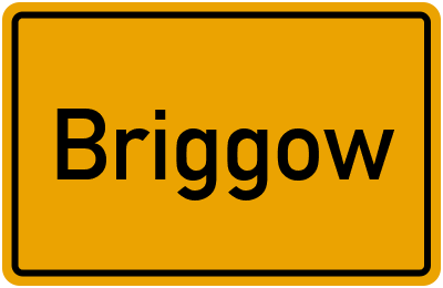 Ortsschild von Briggow in Mecklenburg-Vorpommern