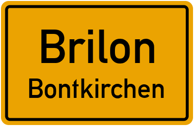 Straßenverzeichnis Brilon Bontkirchen