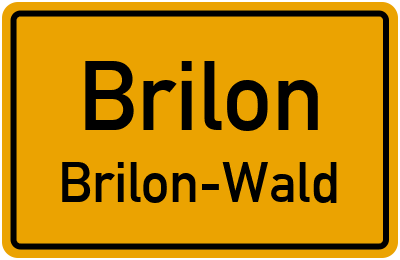 Ortsschild Brilon Brilon-Wald