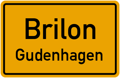Straßenverzeichnis Brilon Gudenhagen