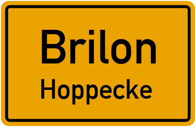 Ortsschild Brilon Hoppecke