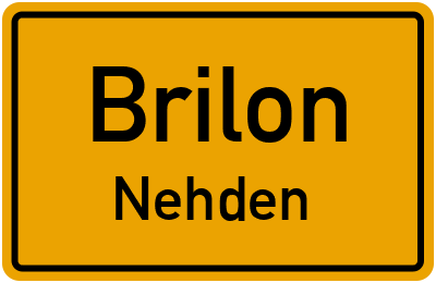 Straßenverzeichnis Brilon Nehden