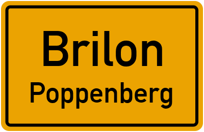 Straßenverzeichnis Brilon Poppenberg