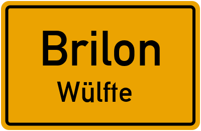 Ortsschild Brilon Wülfte