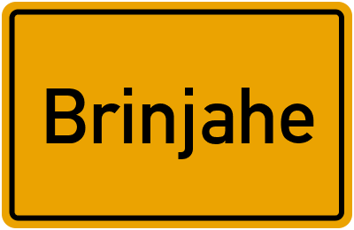 Ortsschild von Brinjahe in Schleswig-Holstein
