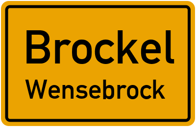 Straßenverzeichnis Brockel Wensebrock
