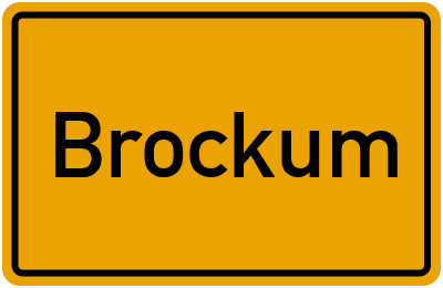 Ortsschild von Gemeinde Brockum in Niedersachsen
