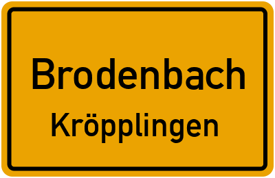 Straßenverzeichnis Brodenbach Kröpplingen