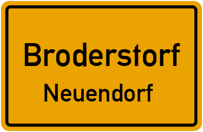 Straßenverzeichnis Broderstorf Neuendorf