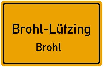 Ortsschild Brohl-Lützing Brohl