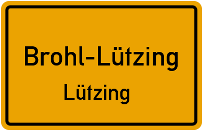 Ortsschild Brohl-Lützing Lützing