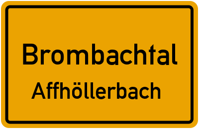 Straßenverzeichnis Brombachtal Affhöllerbach