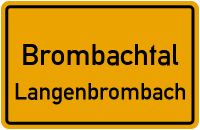 Straßenverzeichnis Brombachtal Langenbrombach