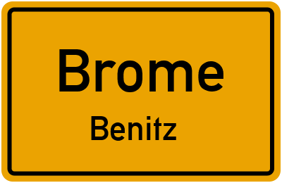 Ortsschild Brome Benitz