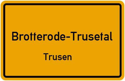 Straßenverzeichnis Brotterode-Trusetal Trusen