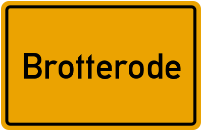 Ortsschild von Brotterode in Thüringen