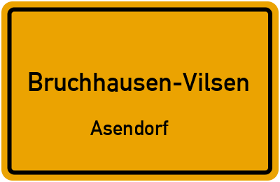 Ortsschild Bruchhausen-Vilsen Asendorf