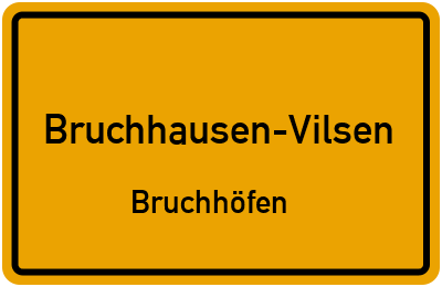 Ortsschild Bruchhausen-Vilsen Bruchhöfen