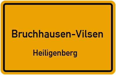 Ortsschild Bruchhausen-Vilsen Heiligenberg