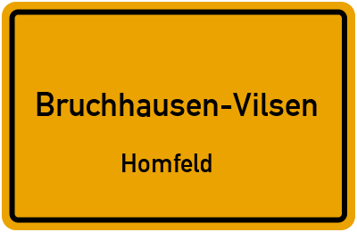Ortsschild Bruchhausen-Vilsen Homfeld