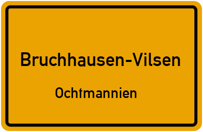 Ortsschild Bruchhausen-Vilsen Ochtmannien