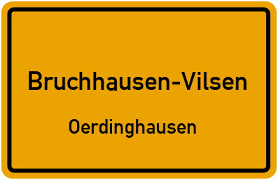 Ortsschild Bruchhausen-Vilsen Oerdinghausen