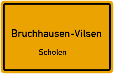 Ortsschild Bruchhausen-Vilsen Scholen