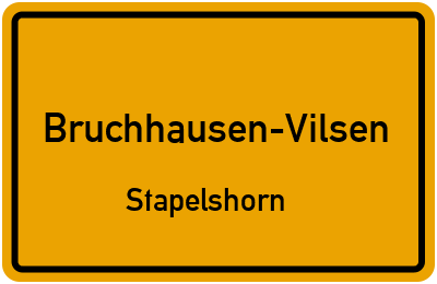 Ortsschild Bruchhausen-Vilsen Stapelshorn