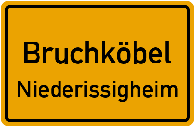 Ortsschild Bruchköbel Niederissigheim