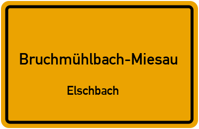 Straßenverzeichnis Bruchmühlbach-Miesau Elschbach