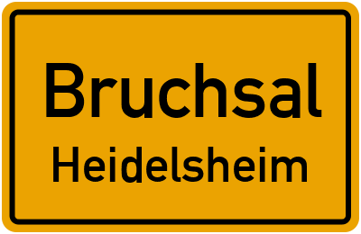 Straßenverzeichnis Bruchsal Heidelsheim