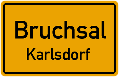 Straßenverzeichnis Bruchsal Karlsdorf