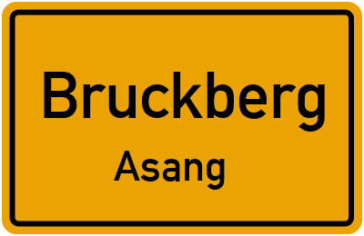 Ortsschild Bruckberg Asang