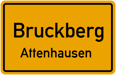 Ortsschild Bruckberg Attenhausen