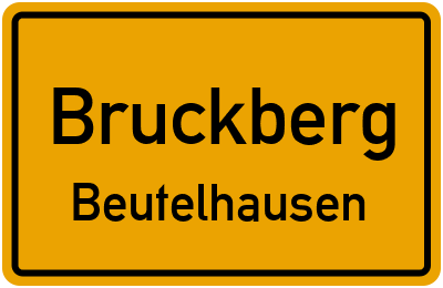 Ortsschild Bruckberg Beutelhausen
