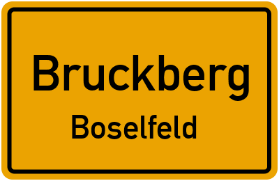 Ortsschild Bruckberg Boselfeld