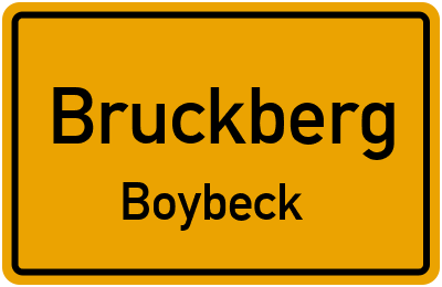 Ortsschild Bruckberg Boybeck