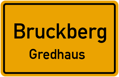 Ortsschild Bruckberg Gredhaus