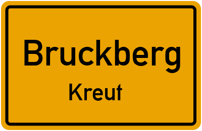 Ortsschild Bruckberg Kreut