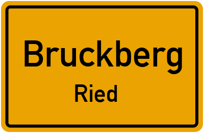 Ortsschild Bruckberg Ried