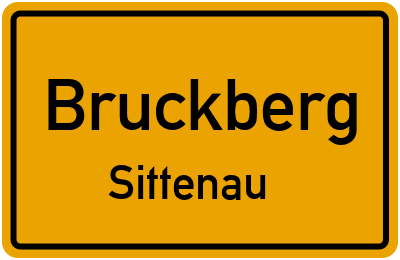 Ortsschild Bruckberg Sittenau