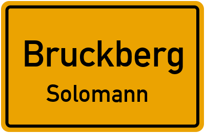 Ortsschild Bruckberg Solomann