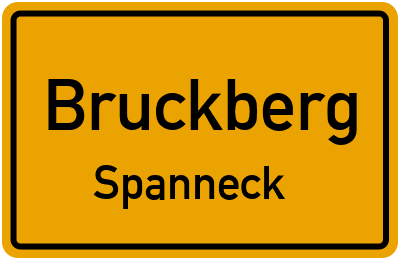 Ortsschild Bruckberg Spanneck