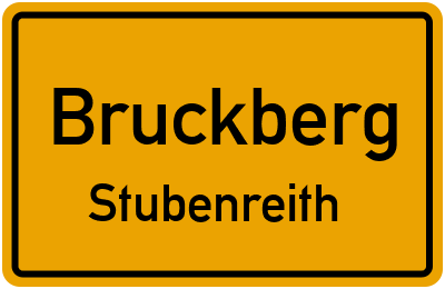 Ortsschild Bruckberg Stubenreith