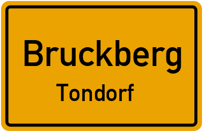Ortsschild Bruckberg Tondorf