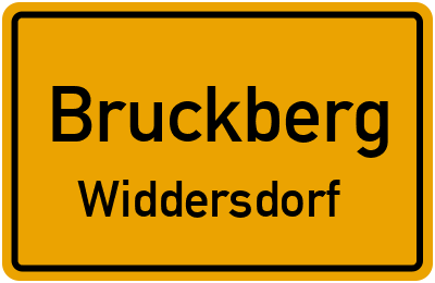 Ortsschild Bruckberg Widdersdorf