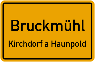 Straßenverzeichnis Bruckmühl Kirchdorf a.Haunpold