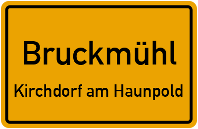 Straßenverzeichnis Bruckmühl Kirchdorf am Haunpold