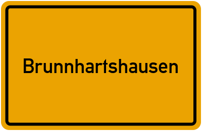 Ortsschild von Gemeinde Brunnhartshausen in Thüringen