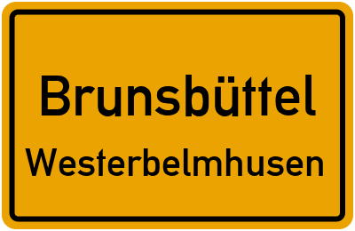 Straßenverzeichnis Brunsbüttel Westerbelmhusen